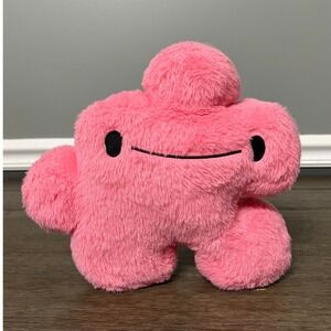 Ploofs Pink Puzzle Piece Plush Stuffed Animal Pal Smiling Face Kids Toy